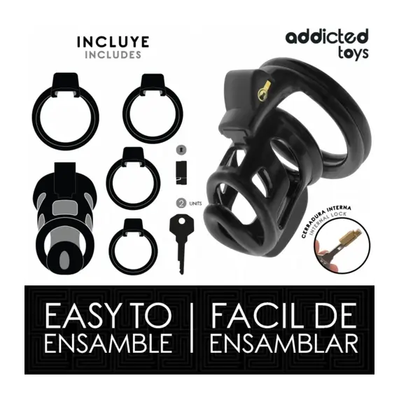 ADDICTED TOYS LOCKED - GILDEN CAGE силиконов клетка за пенис 8.5 смснимка 2