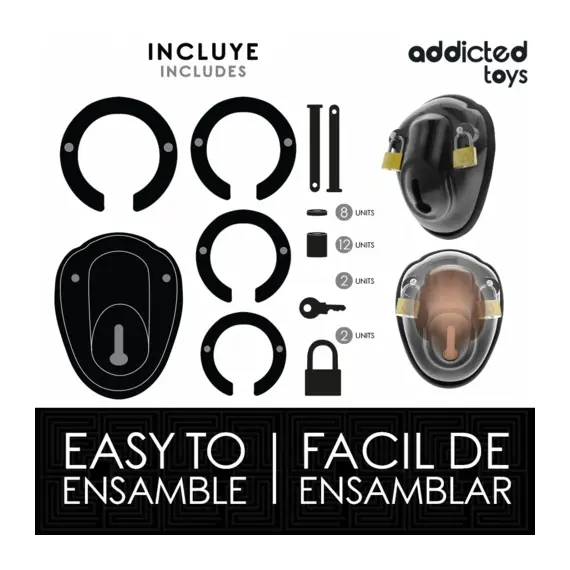 ADDICTED TOYS LOCKED - KEYLESS RESTRAINT клетка за пенис 11.5 смснимка 2