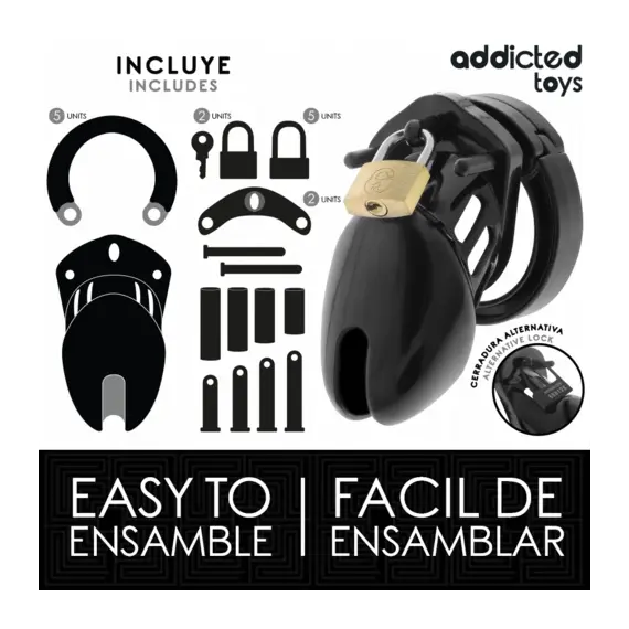 ADDICTED TOYS LOCKED - OBSIDIAN HOLD клетка за пенис SIZE Sснимка 2