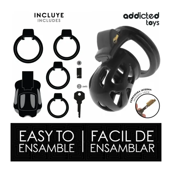 ADDICTED TOYS LOCKED - SILENT KEEP клетка за пенис 7.5 смснимка 2