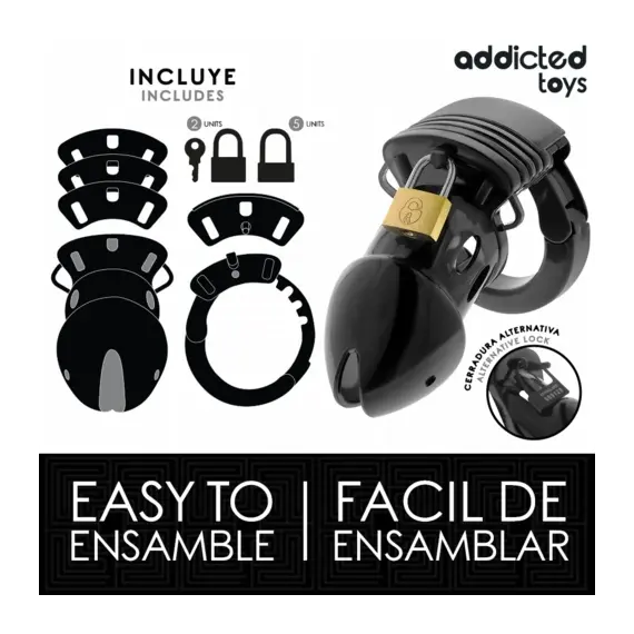 ADDICTED TOYS LOCKED - CHASTITY DEPTHS клетка за пенис 7.5 смснимка 2