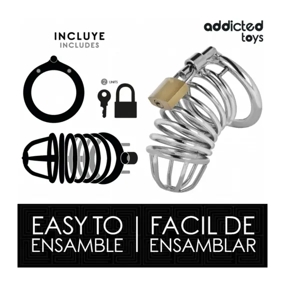 ADDICTED TOYS LOCKED - IRON CELL метален клетка за пенис 4 см SIZE Sснимка 2
