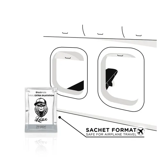 BLACK HOLE - WATER BASED GEL EXTRA DILATATION 6 ML SINGLE DOSEснимка 3