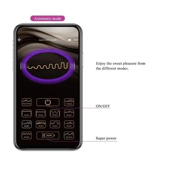 PRETTY LOVE - NYMPH VIBRATING EGG APP CONTROLLED LILAснимка 3