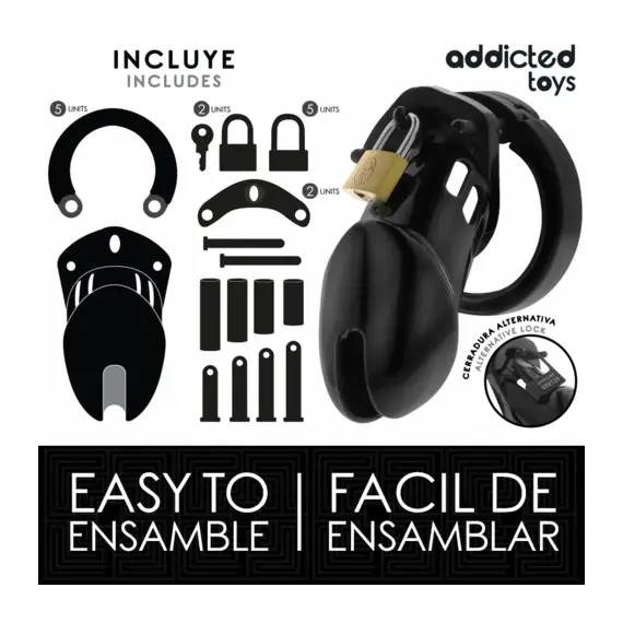 ADDICTED TOYS LOCKED - OBSIDIAN HOLD клетка за пенис SIZE Mснимка 3