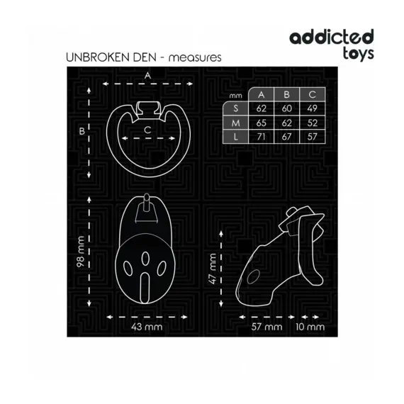 ADDICTED TOYS LOCKED - UNBROKEN DEN клетка за пенис 9.8 смснимка 3
