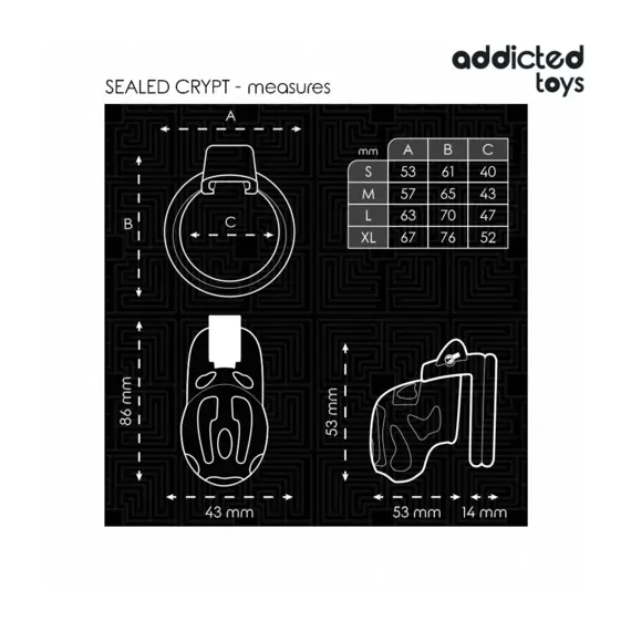 ADDICTED TOYS LOCKED - SEALED CRYPT клетка за пенис 8 смснимка 3