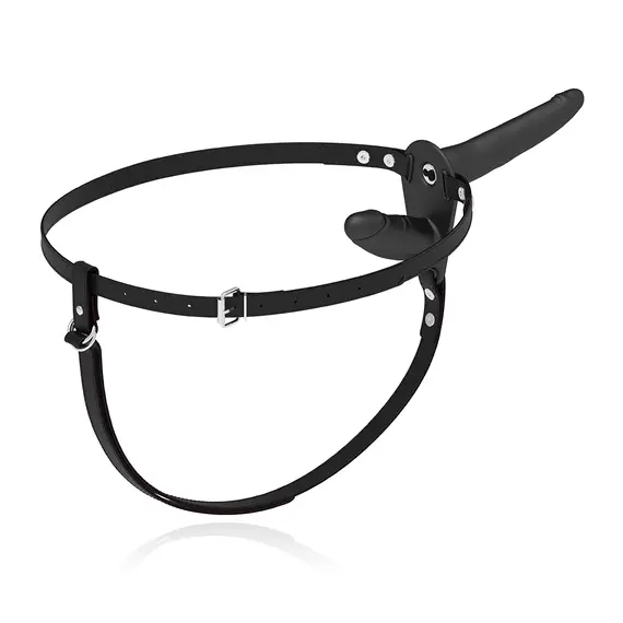FETISH SUBMISSIVE HARNESS - Двоен PENETRATION черен вибраторснимка 4