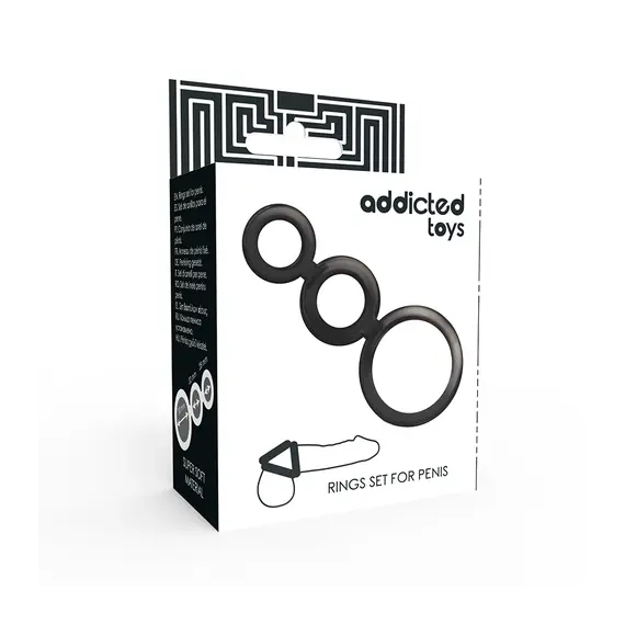 ADDICTED TOYS - RINGS комплект за PENIS - SMOKEDснимка 4