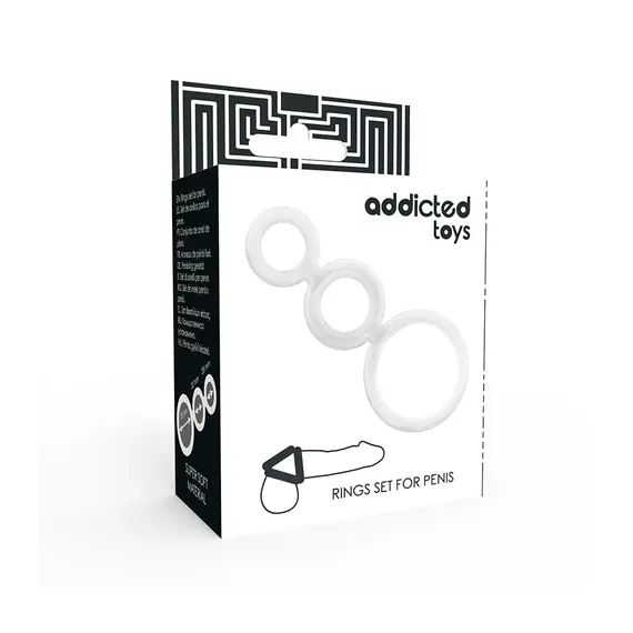 ADDICTED TOYS - RINGS комплект за PENIS прозраченснимка 4