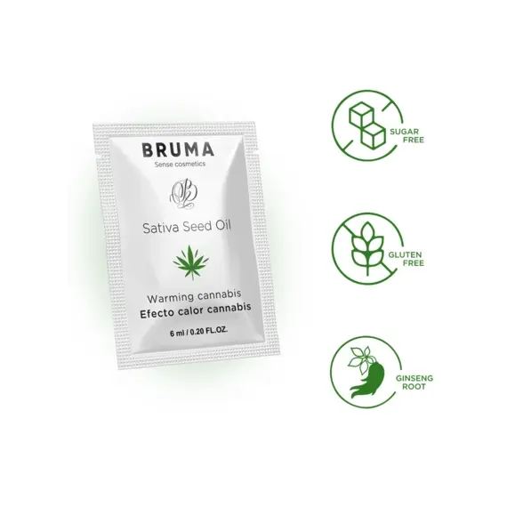 BRUMA - SATIVA SEED OIL SLIDING GEL WARMING CANNABIS FLAVOR 6 MLснимка 4
