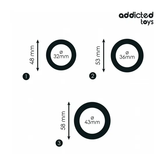 ADDICTED TOYS - Комплект OF силиконов RINGS MODEL 1снимка 4