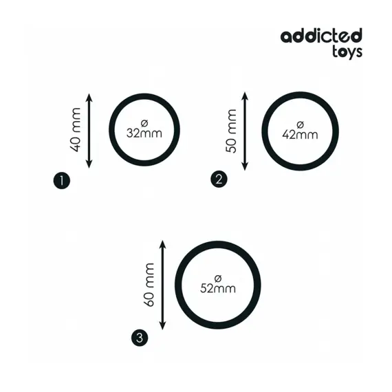 ADDICTED TOYS - Комплект OF силиконов RINGS MODEL 2снимка 4