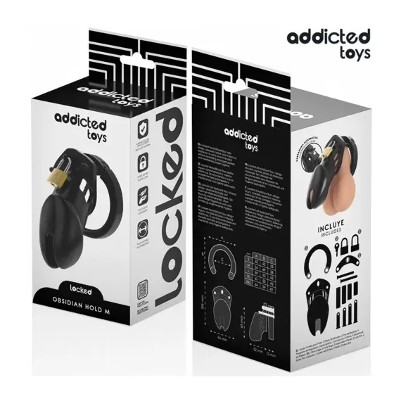 ADDICTED TOYS LOCKED - OBSIDIAN HOLD клетка за пенис SIZE Mснимка 4