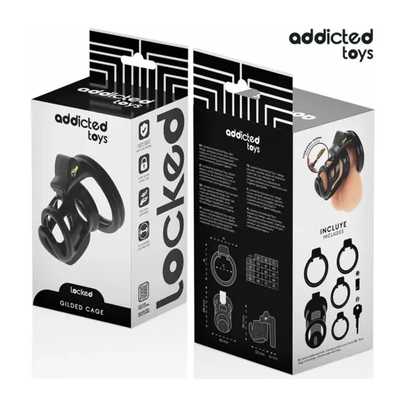 ADDICTED TOYS LOCKED - GILDEN CAGE силиконов клетка за пенис 8.5 смснимка 4
