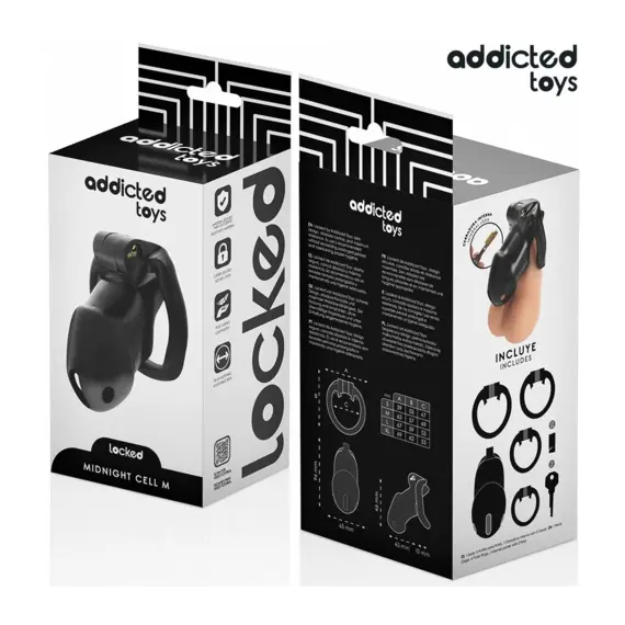 ADDICTED TOYS LOCKED - MINDNIGHT CELL клетка за пенис SIZE Mснимка 4