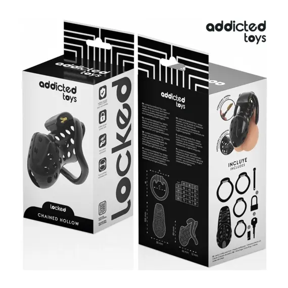 ADDICTED TOYS LOCKED - CHAINED HOLLOW клетка за пенис 10.5 смснимка 4