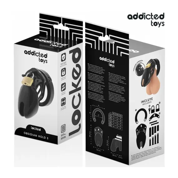 ADDICTED TOYS LOCKED - OBSIDIAN HOLD клетка за пенис SIZE Sснимка 4