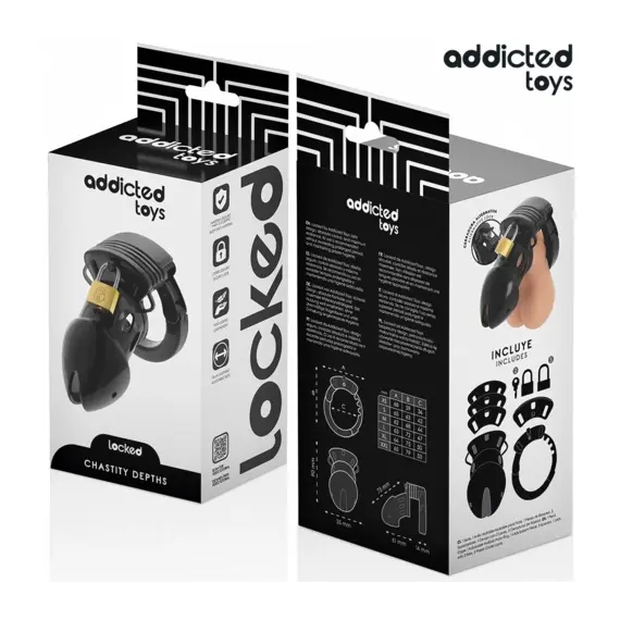 ADDICTED TOYS LOCKED - CHASTITY DEPTHS клетка за пенис 7.5 смснимка 4