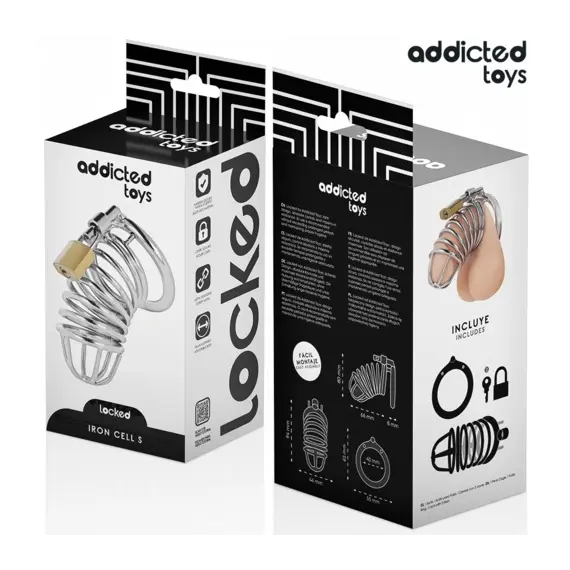 ADDICTED TOYS LOCKED - IRON CELL метален клетка за пенис 4 см SIZE Sснимка 4