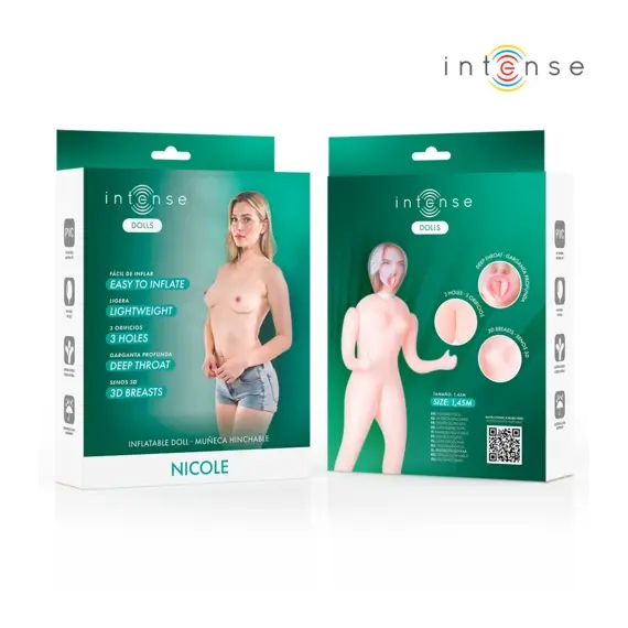 INTENSE DOLLS - NICOLE INFLATABLE DOLL с THREE ORIFICESснимка 4
