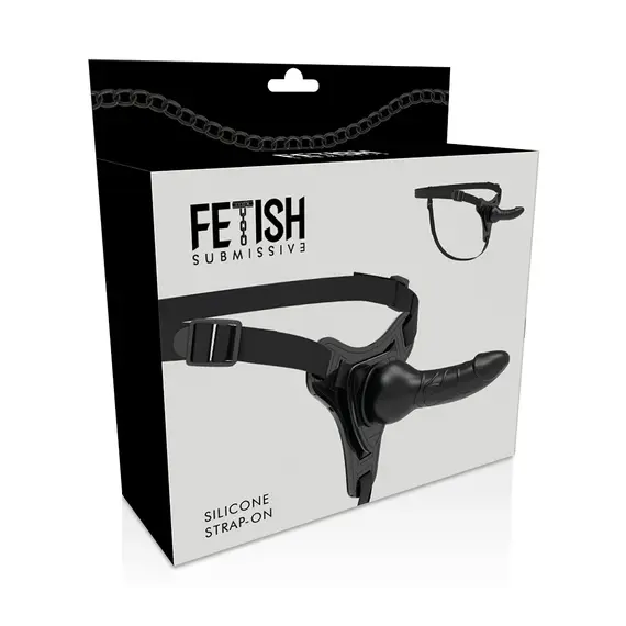 FETISH SUBMISSIVE HARNESS - Черен силиконов реалистичен 16 смснимка 5