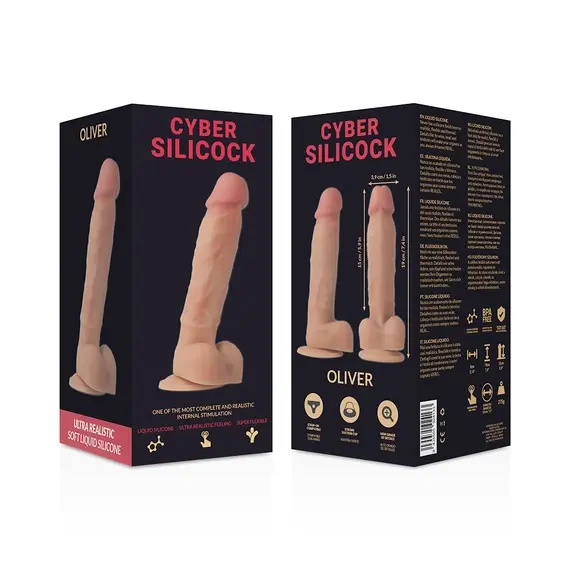 CYBER SILICOCK - OLIVER ULTRA реалистичен SOFT LIQUID силиконов 19 см -O- 3.9 смснимка 5