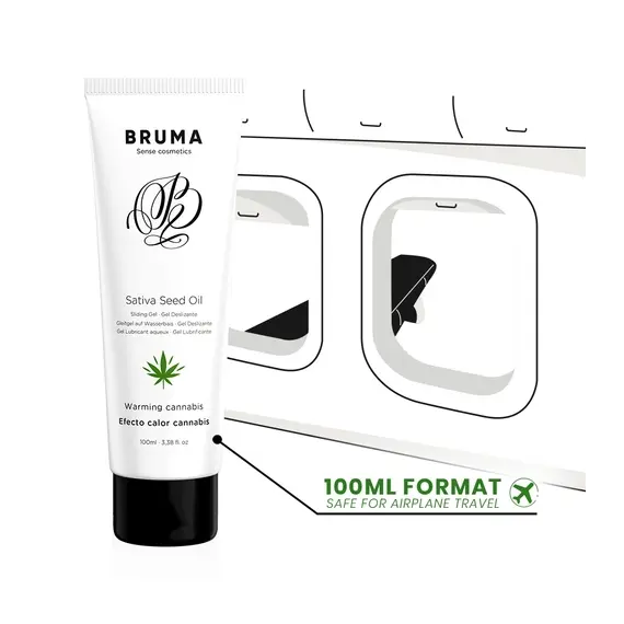 BRUMA - SATIVA SEED OIL SLIDING GEL WARMING CANNABIS FLAVOR 100 MLснимка 5