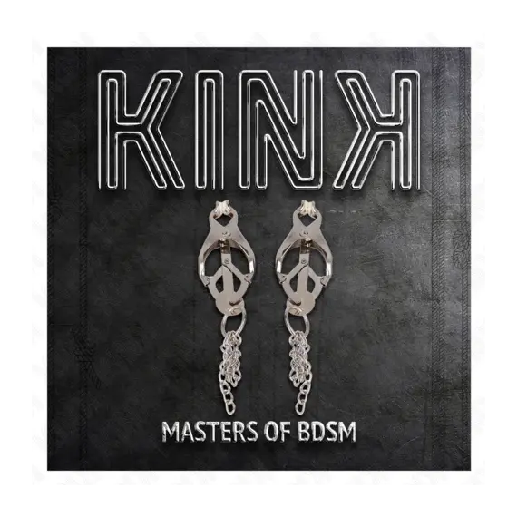 KINK - JAPANESE CLOVER клампи за зърна с LITTLE CHAINS сребристснимка 5