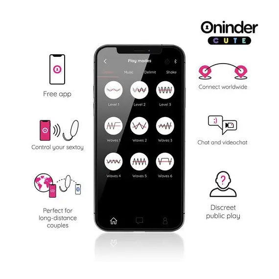 ONINDER CUTE - LOVE PLEASURE VIBRO-WAVE TAPPING силиконов EGG - FREE GLOBAL APPснимка 5