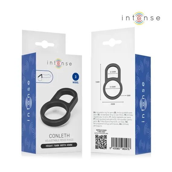 INTENSE - CONLETH ADJUSTABLE двоен пенис пръстен MODEL 3снимка 5