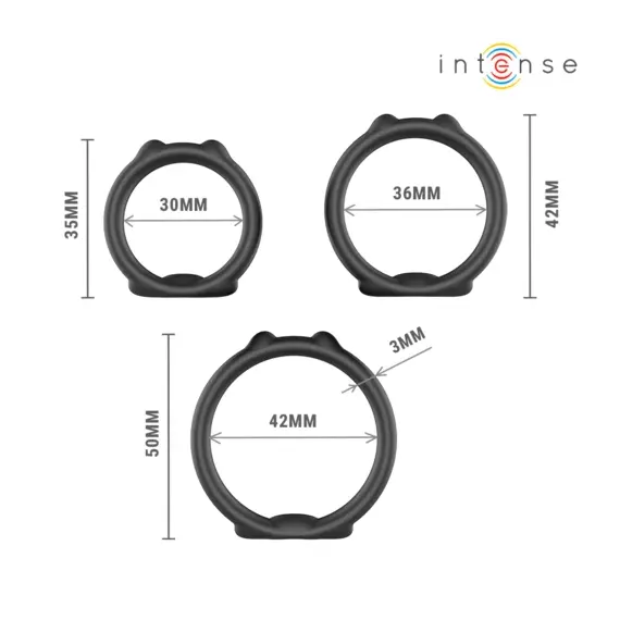 INTENSE - PETER комплект OF 3 PENIS RINGS MODEL 9снимка 5