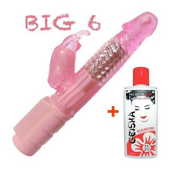 Мултифункционален вибратор Big 6 Bunny + подарък лубрикант  Луксозни вибратори