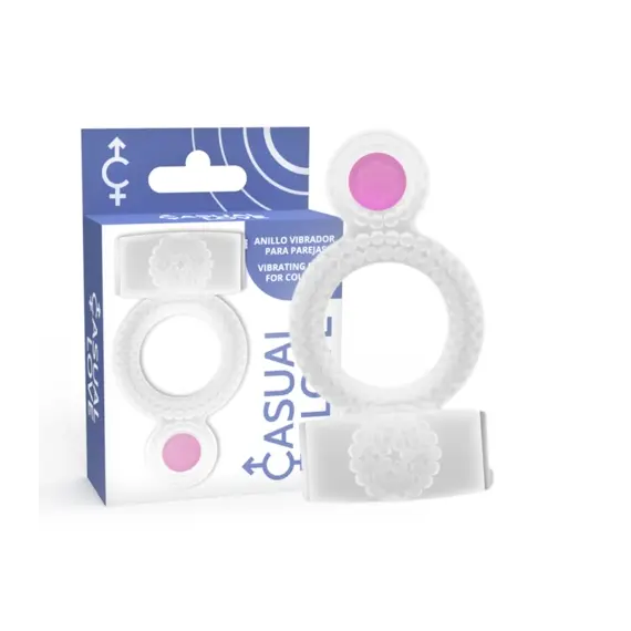 CASUAL LOVE - RING VIBRATING двоен PLEASURE прозрачен