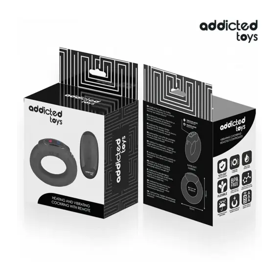ADDICTED TOYS - HEATING EFFECT VIBRATING пенис пръстен дистанционно управление