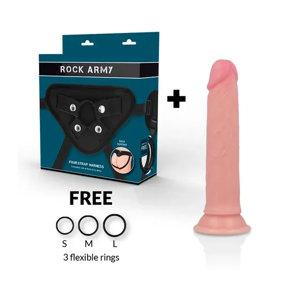 ROCKARMY - колан + premium дилдо от течен силикон AVENGER 19 см -O- 3.98 смснимка 2