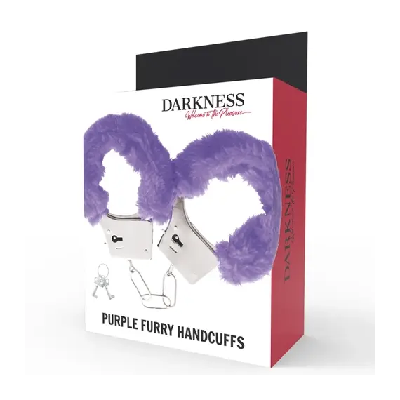 DARKNESS - лилав подплатени метални белезнициснимка 3