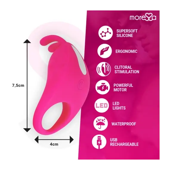 MORESSA - BRAD PREMIUM силиконов RECHARGEABLE розовснимка 4