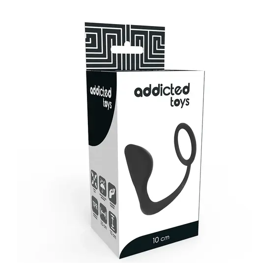 ADDICTED TOYS - анален плъг с черен пенис рингснимка 4