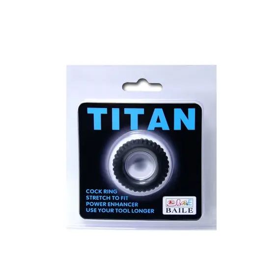 BAILE - TITAN пенис пръстен черен 1.9 смснимка 5