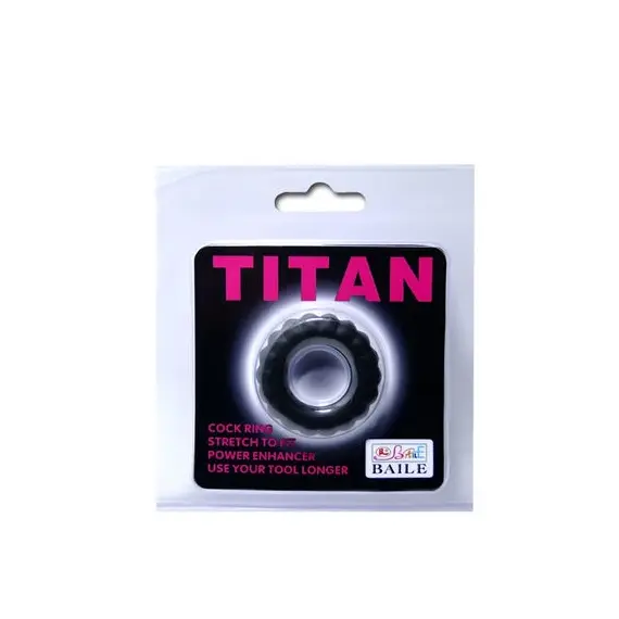 BAILE - TITAN пенис пръстен черен 2 смснимка 5