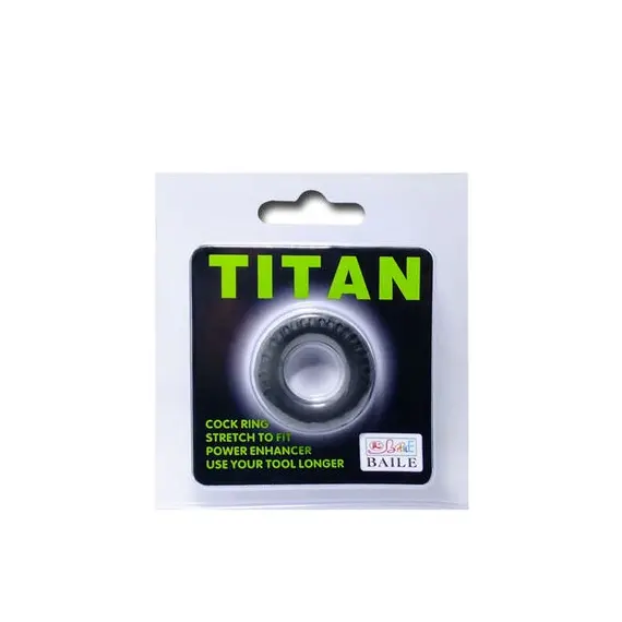 BAILE - TITAN пенис пръстен черен зелен 2 смснимка 5