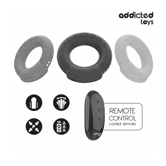 ADDICTED TOYS - HEATING EFFECT VIBRATING пенис пръстен дистанционно управлениеснимка 5