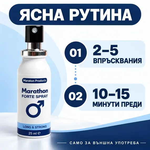 Спрей за Ерекция и задържане на еякулацията Marathon Spray 25млснимка 8