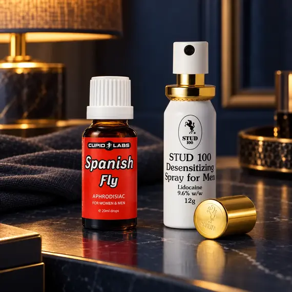Stud 100 и Spanish Fly - спрей и капки в премиум вечерна рутина