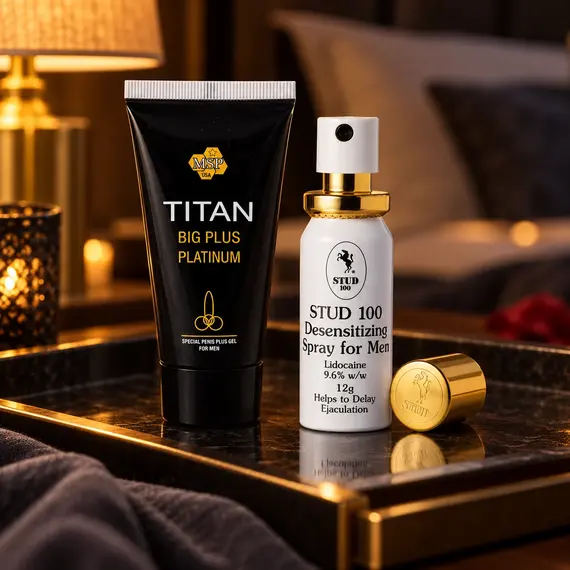 Titan gel за уголемяване 50мл. + Спрей за задържане Stud 100снимка 9