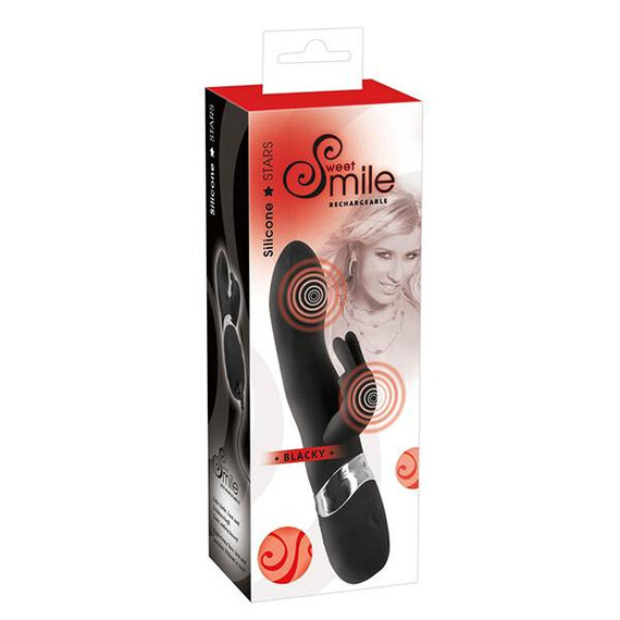 Hi-tech вибратор Sweet Smile Blacky  Вибратори тип Зайче Hi-tech вибратор Sweet Smile Blacky  Вибратори тип Зайче