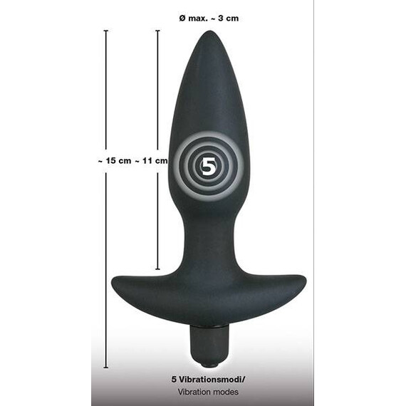 Вибриращ бът блъг Medium 15см  Анални разширители