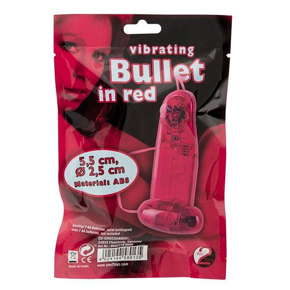 Вибриращо яйце Bullet in red  Вибро-стимулатори Вибриращо яйце Bullet in red  Вибро-стимулатори