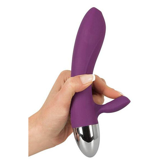 Загряващ се вибратор с клитор стимулатор  Луксозни вибратори